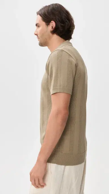 Frescobol Carioca Vidal Cotton Button Up Polo | Thumbnail 4 Frescobol Carioca Vidal Cotton Button Up Polo | Thumbnail 4