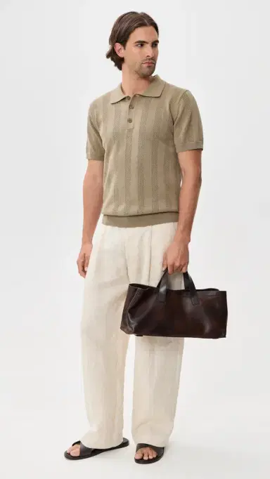 Frescobol Carioca Vidal Cotton Button Up Polo | Thumbnail 5 Frescobol Carioca Vidal Cotton Button Up Polo | Thumbnail 5