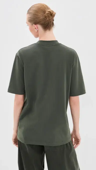 Tibi Perfect Unisex Tee Army Green S | Thumbnail 3 Tibi Perfect Unisex Tee Army Green S | Thumbnail 3