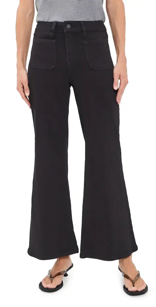Good American Good Petite Palazzo Jeans Black1