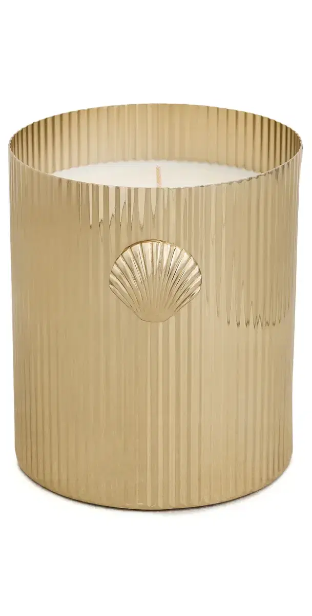 The Favorites Cap Ferrat Fan Shell Design Candle Gold One Size