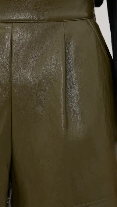 HUNTER BELL Ashton Faux Leather Shorts Pinegrove 4 | Thumbnail 6