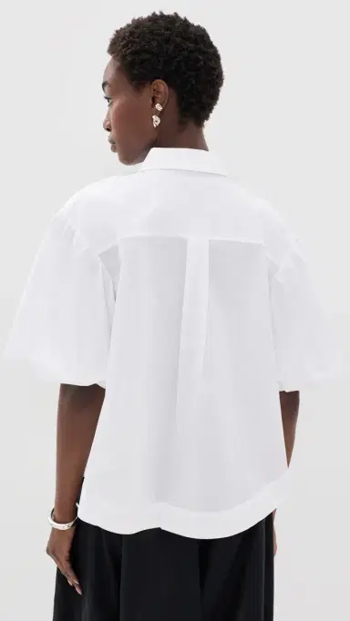MEIMEIJ Voluminous Sleeve Cotton Shirt Off_White | Thumbnail 3 MEIMEIJ Voluminous Sleeve Cotton Shirt Off_White | Thumbnail 3