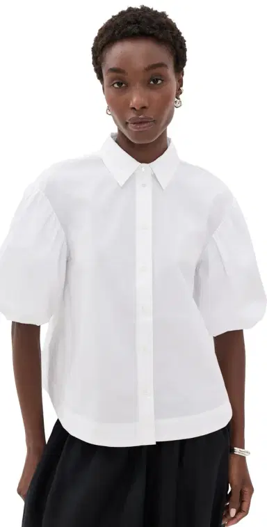 MEIMEIJ Voluminous Sleeve Cotton Shirt Off_White | Thumbnail 1 MEIMEIJ Voluminous Sleeve Cotton Shirt Off_White | Thumbnail 1