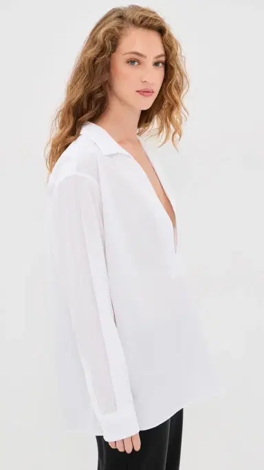 Comme Si Deep V Blouse | Thumbnail 4