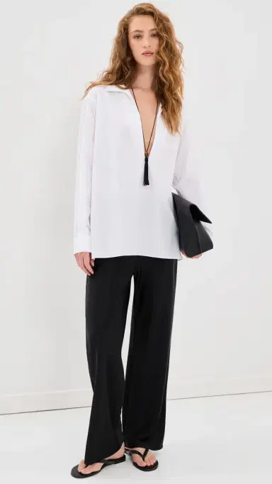 Comme Si Deep V Blouse | Thumbnail 5