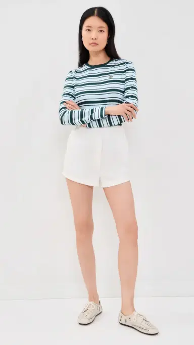 Lacoste Stripe T-Shirt Sinople/Rill-Flour | Thumbnail 5