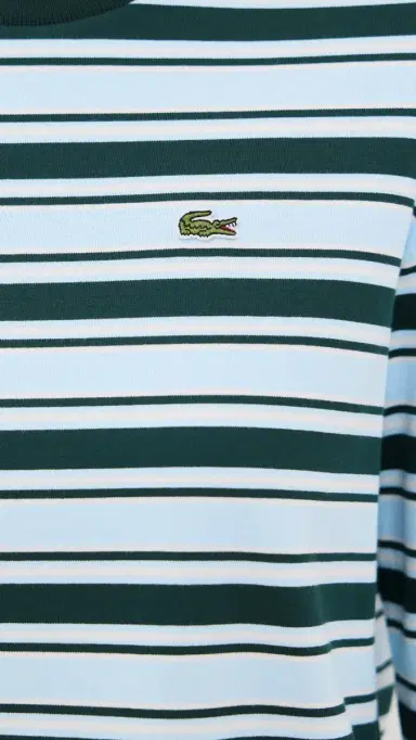 Lacoste Stripe T-Shirt Sinople/Rill-Flour | Thumbnail 6