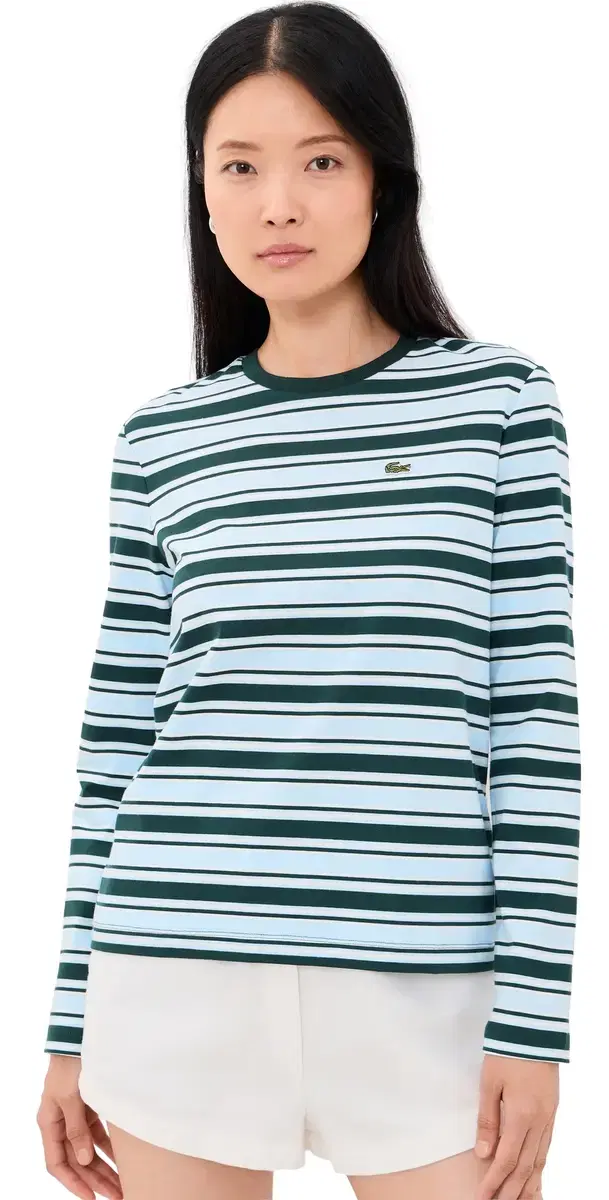 Lacoste Stripe T-Shirt Sinople/Rill-Flour