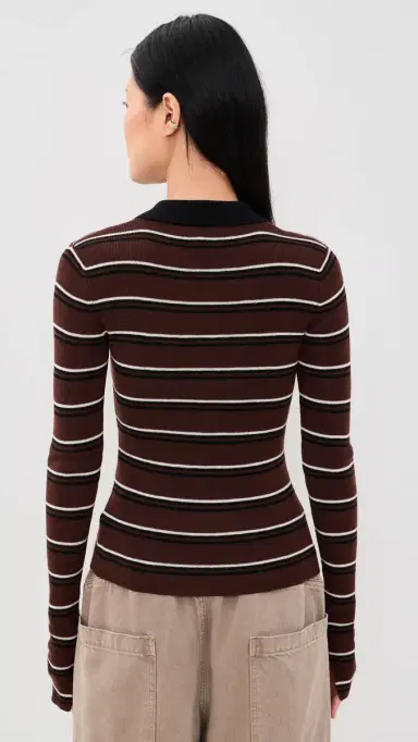 Ganni Mini Ribbed erino Polo ulticolour | Thumbnail 3