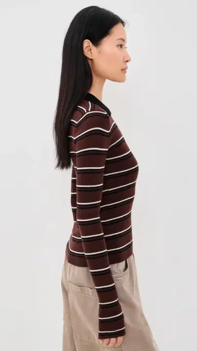 Ganni Mini Ribbed erino Polo ulticolour | Thumbnail 4