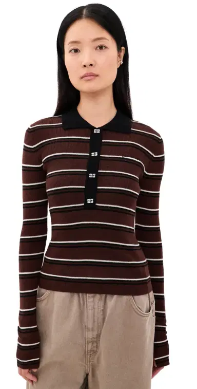 Ganni Mini Ribbed erino Polo ulticolour | Thumbnail 1