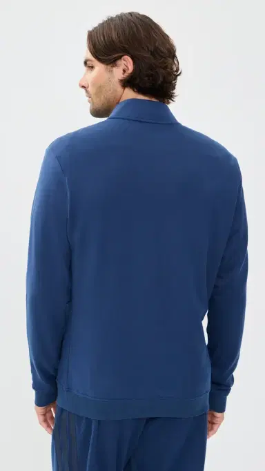 Adidas Golf Ultimate365+ Climawarm Brushed Quarter Zip weatshirt Collegiate Navy | Thumbnail 3 Adidas Golf Ultimate365+ Climawarm Brushed Quarter Zip weatshirt Collegiate Navy | Thumbnail 3