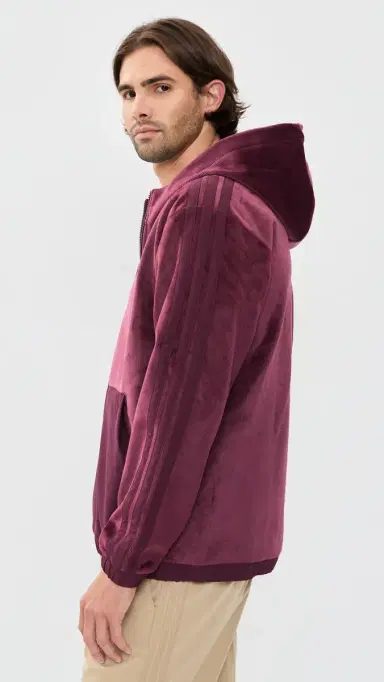 Adidas Golf Beyond Cozy Half-Zip Hoodie Maroon L | Thumbnail 4