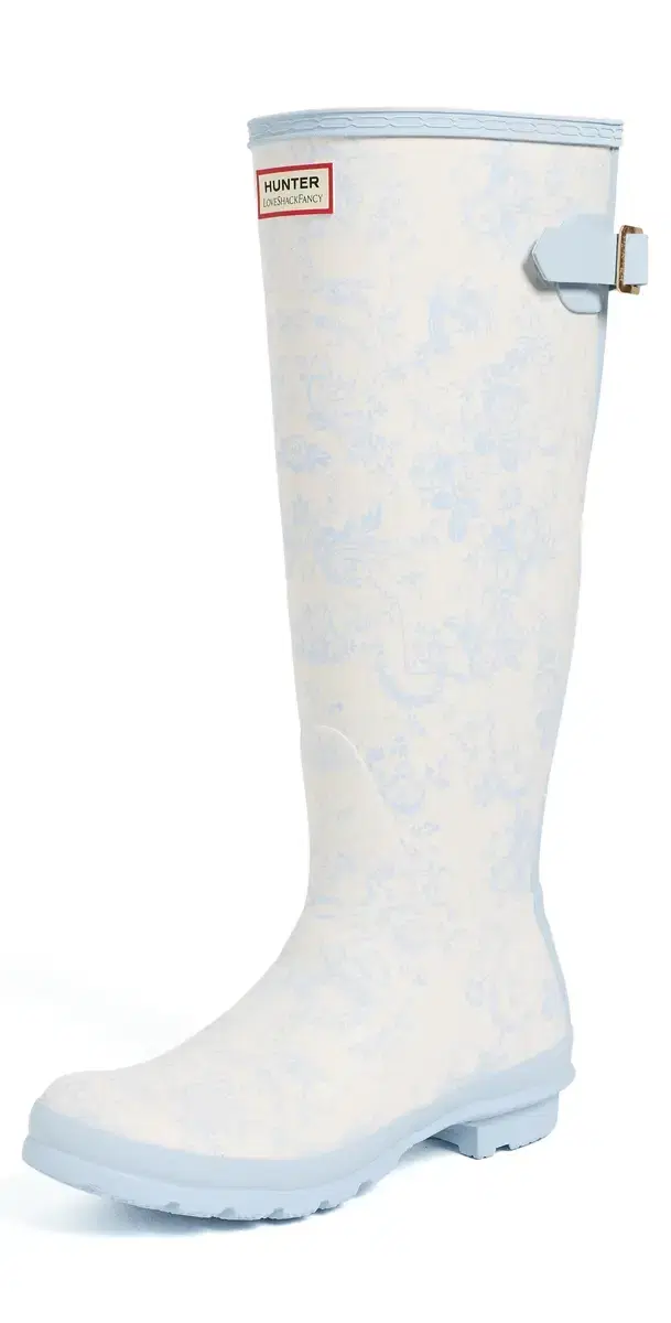 Hunter Boots Hunter x LoveShackFancy Original Tall Back Adjustable Boots Light Blue 40