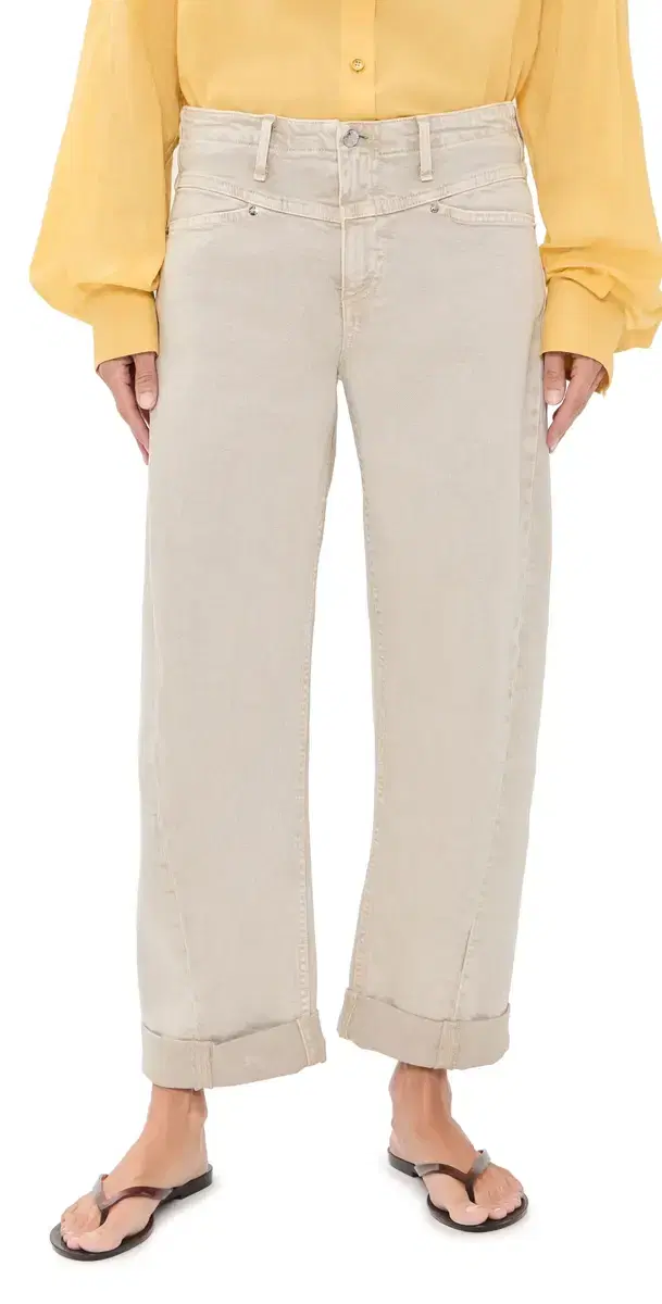LE JEAN Le Petite Selena Crop Cuffed Jeans Desert Sands