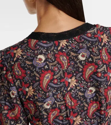 Rixo Amina floral crêpe de chine midi dress | Thumbnail 3