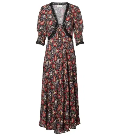 Rixo Amina floral crêpe de chine midi dress | Thumbnail 1