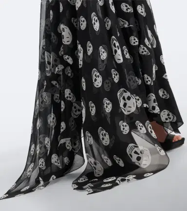 Alexander McQueen Skull silk chiffon maxi dress | Thumbnail 2 Alexander McQueen Skull silk chiffon maxi dress | Thumbnail 2