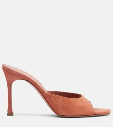 Amina Muaddi Alexa suede mules | Thumbnail 4 Amina Muaddi Alexa suede mules | Thumbnail 4