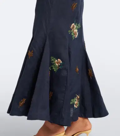 Agua by Agua Bendita Ave Anhelo floral linen maxi dress | Thumbnail 2