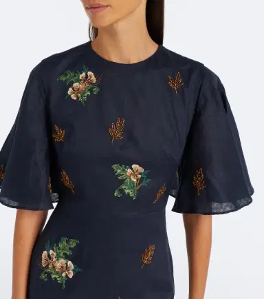 Agua by Agua Bendita Ave Anhelo floral linen maxi dress | Thumbnail 3