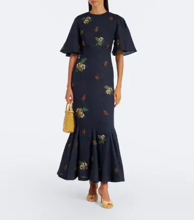 Agua by Agua Bendita Ave Anhelo floral linen maxi dress | Thumbnail 4