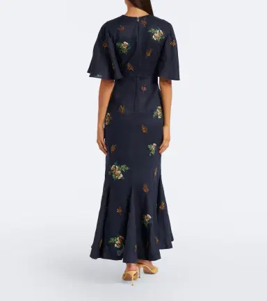 Agua by Agua Bendita Ave Anhelo floral linen maxi dress | Thumbnail 5