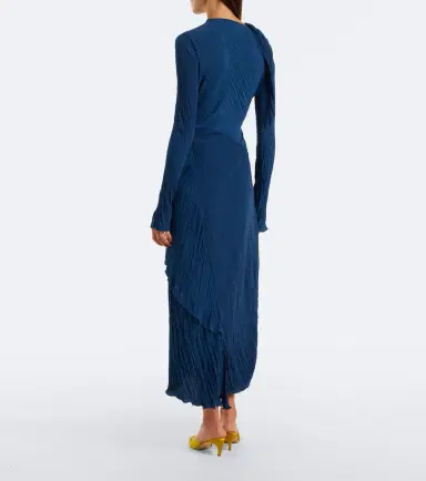 Victoria Beckham Asymmetric plissé midi dress | Thumbnail 3 Victoria Beckham Asymmetric plissé midi dress | Thumbnail 3