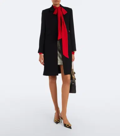 Valentino VGold virgin wool crêpe coat | Thumbnail 2