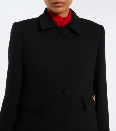 Valentino VGold virgin wool crêpe coat | Thumbnail 4