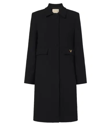 Valentino VGold virgin wool crêpe coat | Thumbnail 1