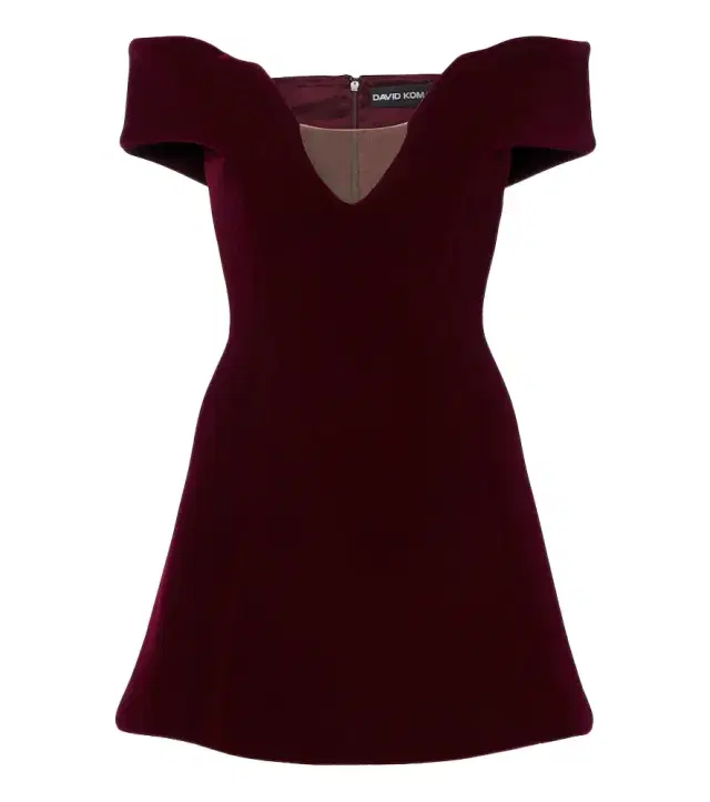 David Koma Off-shoulder velvet minidress