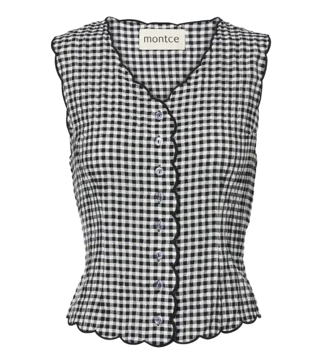 Montce Gingham scalloped vest