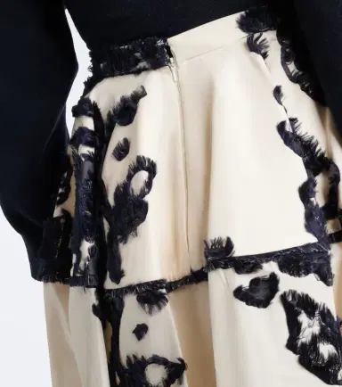 Erdem Floral fil coupé poplin midi skirt | Thumbnail 2 Erdem Floral fil coupé poplin midi skirt | Thumbnail 2