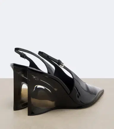 Alaïa Alaïa Invisible patent leather wedge pumps | Thumbnail 2 Alaïa Alaïa Invisible patent leather wedge pumps | Thumbnail 2