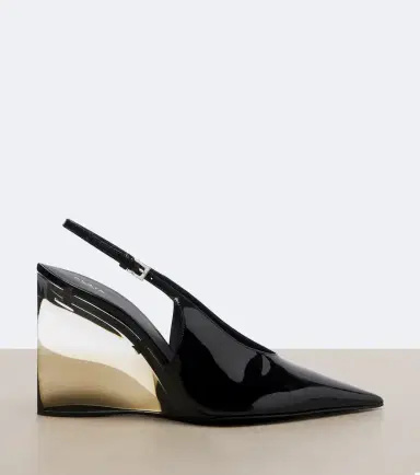 Alaïa Alaïa Invisible patent leather wedge pumps | Thumbnail 4 Alaïa Alaïa Invisible patent leather wedge pumps | Thumbnail 4