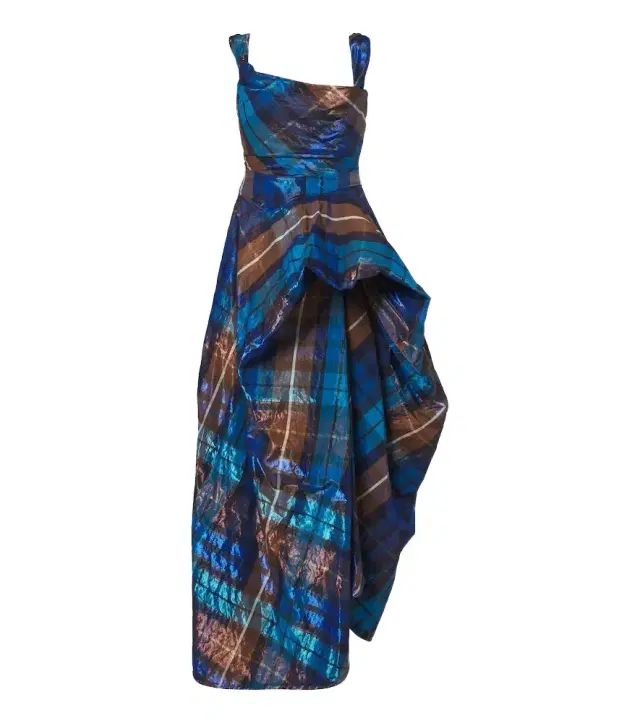 Vivienne Westwood Chichi draped plaid maxi dress