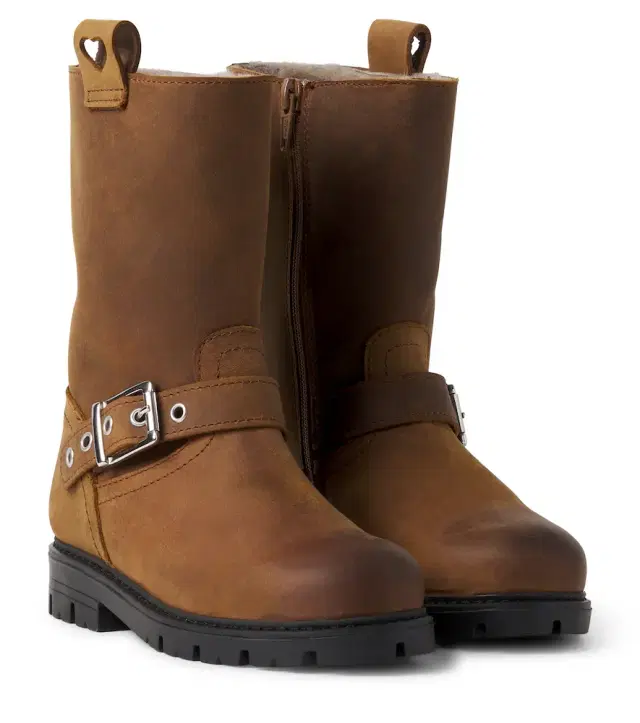 Monnalisa Leather cowboy boots