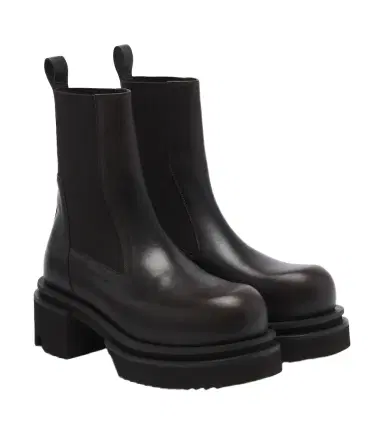 Rick Owens Beatle leather platform Chelsea boots | Thumbnail 1 Rick Owens Beatle leather platform Chelsea boots | Thumbnail 1