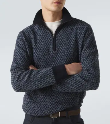 AGNONA Cashmere, wool, and silk half-zip sweater | Thumbnail 3 AGNONA Cashmere, wool, and silk half-zip sweater | Thumbnail 3