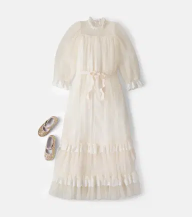 Petite Amalie Ruffled lace-trimmed tulle dress | Thumbnail 2 Petite Amalie Ruffled lace-trimmed tulle dress | Thumbnail 2