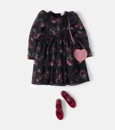 Petite Amalie Floral organza dress | Thumbnail 3