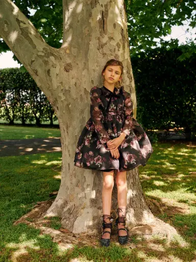 Petite Amalie Floral organza dress | Thumbnail 5