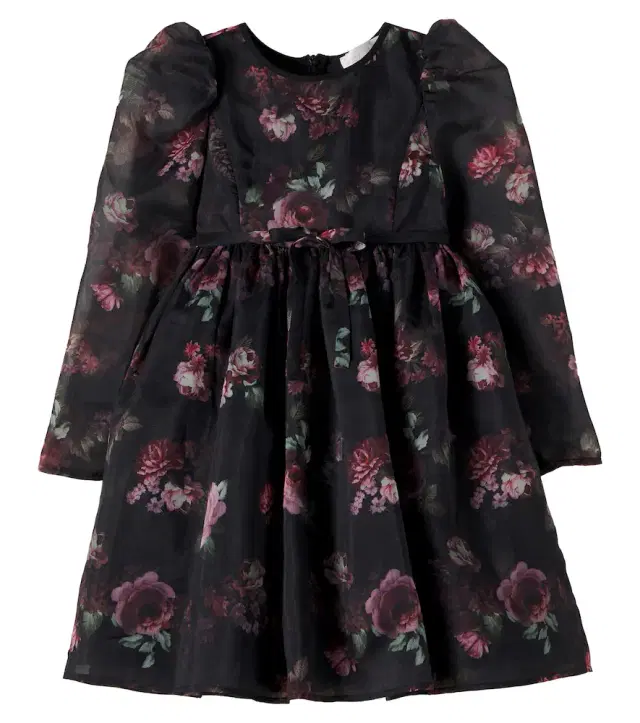 Petite Amalie Floral organza dress