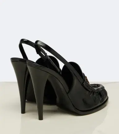Saint Laurent Le Loafer leather slingback pumps | Thumbnail 3