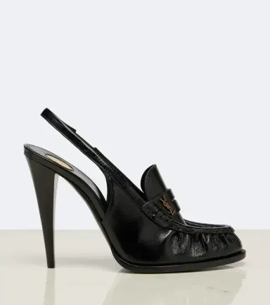 Saint Laurent Le Loafer leather slingback pumps | Thumbnail 4