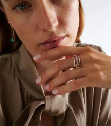 Spinelli Kilcollin Tigris sterling silver and 18kt gold ring with sapphires | Thumbnail 5
