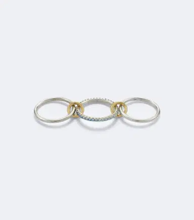 Spinelli Kilcollin Tigris sterling silver and 18kt gold ring with sapphires | Thumbnail 3