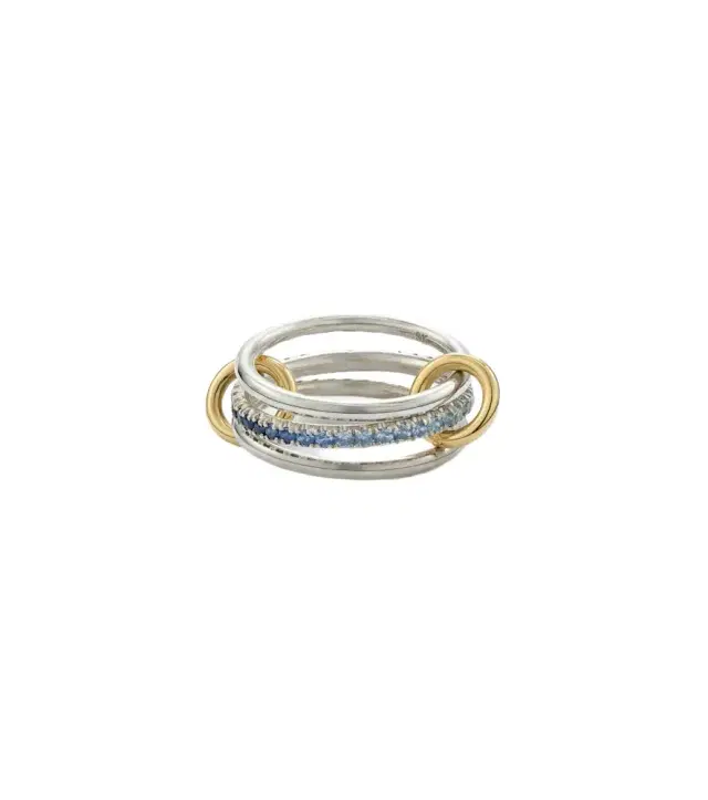 Spinelli Kilcollin Tigris sterling silver and 18kt gold ring with sapphires